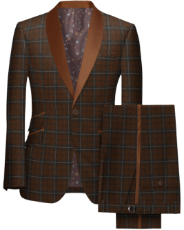 Customizable Men's Attire Mockup with Shawl Lapel
