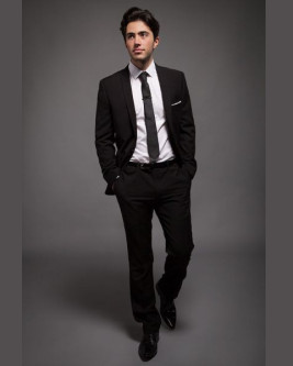 Black Suit White Shirt Black Tie