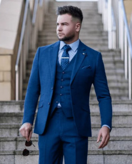 Blue Three Piece Suit