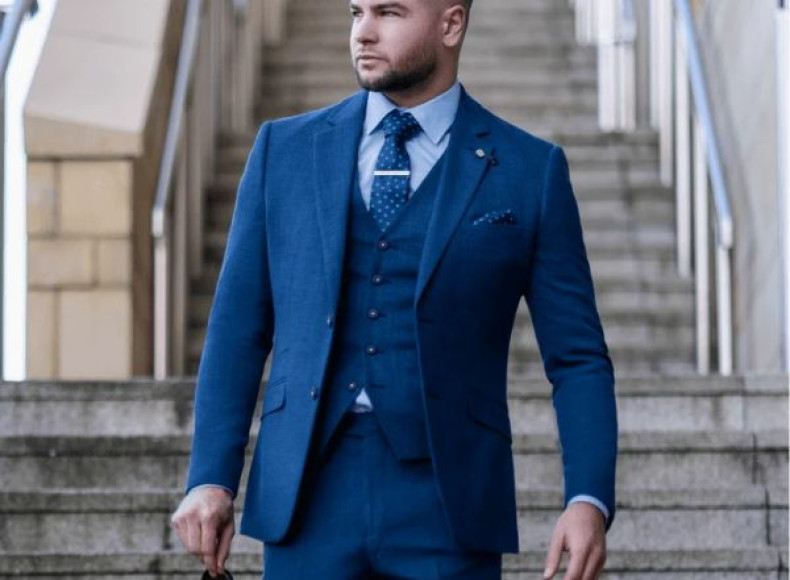 Blue Three Piece Suit