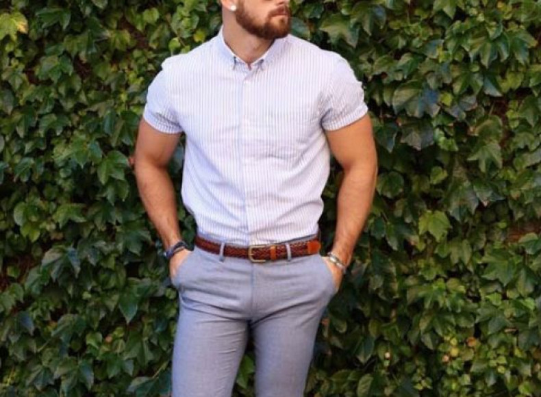 Dress Pants with Short Sleeve Shirt