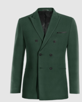 Green Double Breasted Suit