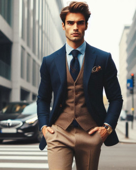 Suit Jacket with Khaki Pants